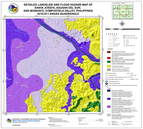 Detailed Landslide And Flood Hazard Map Of Santa Josefa Agusan Del Sur