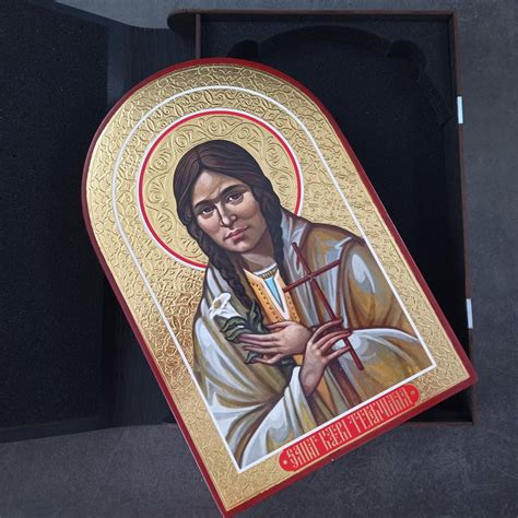 Byzantine Handmade Icon Replica For Home Decor Saint Kateri Tekakwitha