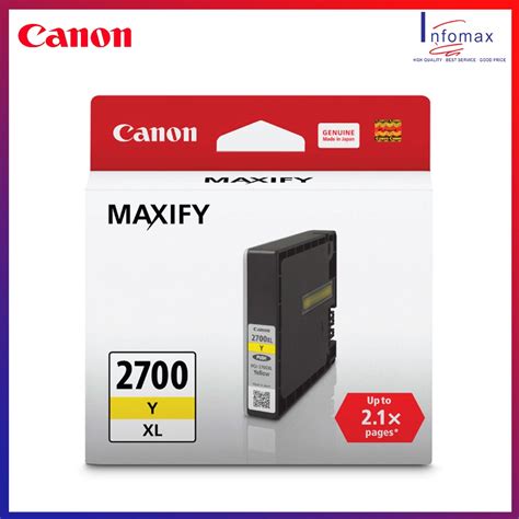 Canon Original Pgi Xl Black Cyan Magenta Yellow Maxify Ink