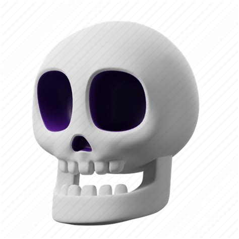 Skull, halloween, spooky, danger, death, scary, horror 3D illustration ...