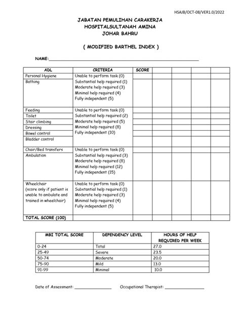 08 Modified Barthel Index Mbi Sat Pdf