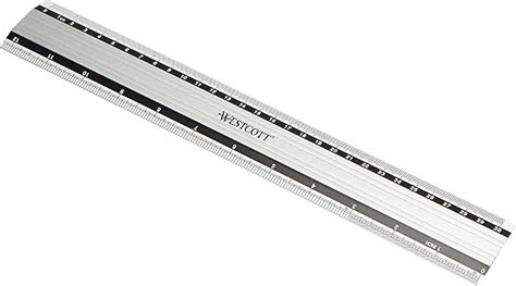 Westcott E 10191 00 Aluminium Lineal Besonders Rutschfest 30 Cm 12