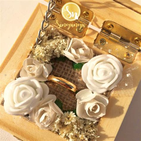 Jual RING BOX CAVAN KOTAK CINCIN KAYU MINI LAMARAN NIKAH WEDDING