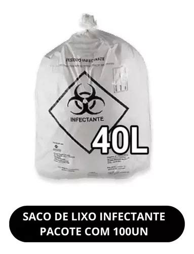 Saco De Lixo Hospitalar Infectante L Un Cor Branco Mercadolivre