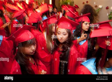 High school graduation ceremony at KIPP Academy, a nationally ...