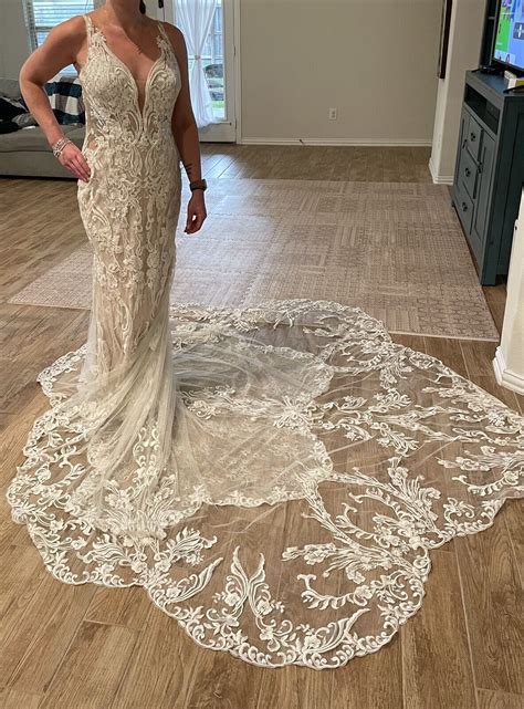 Elysee Francoise Wedding Dress Ivory Nude Nude Size Gem