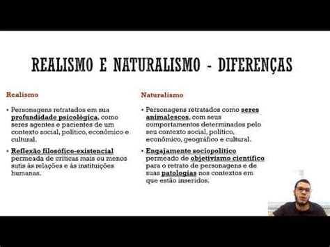 Realismo e Naturalismo diferenças YouTube