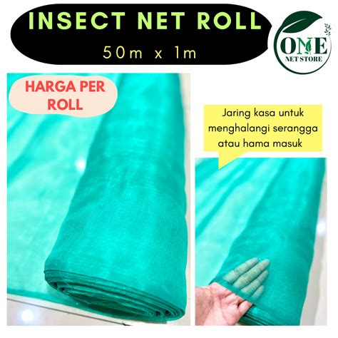 Jaring Kasa Hijau Kasa Nyamuk Insect Screen Roll Meter X