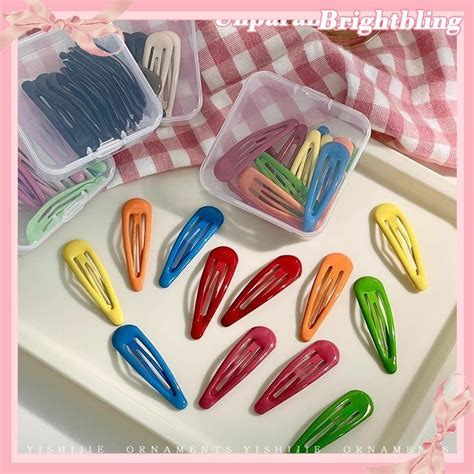 Waterdrop Hairpin Bb Hair Clips Sweet Cute Colorful Hairgrip Solid Pin