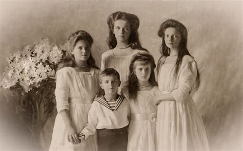 The Tsarevich Alexei And Grand Princesses Olga Tatiana Maria And