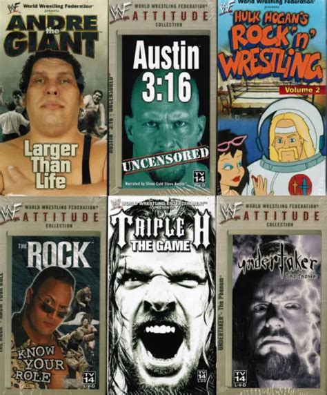 LOT OF 6 Wrestling New VHS Video Tape WWE WWF Hulk Hogan Andre Triple H