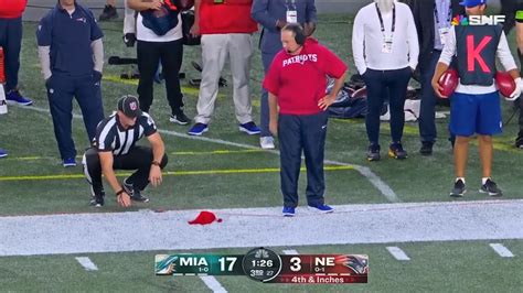 Bill Belichick Spiked His Challenge Flag Next To An Official