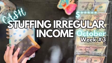 Cash Envelope Stuffing Irregular Income October 2023 Dave Ramsey Inspo Week 3