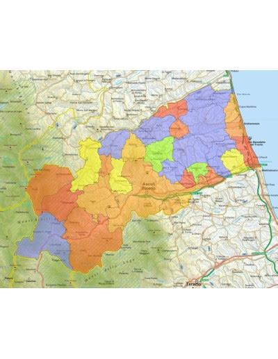 Mappa Stradale Con Comuni Della Provincia Di Ascoli Piceno Pdf