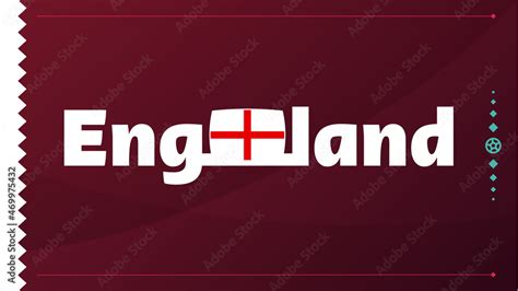 england flag and text on 2022 football tournament background. Vector ...