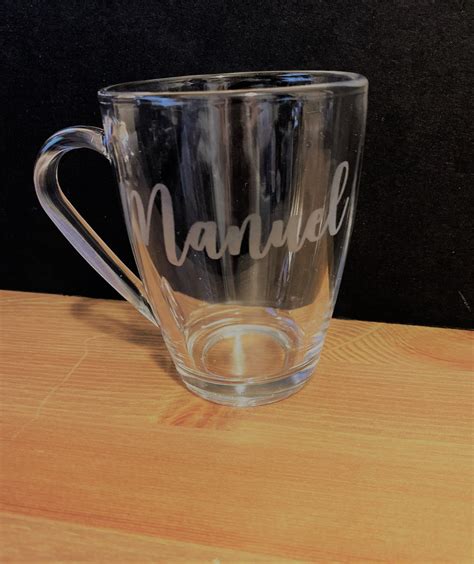 Custom Glass Coffee Mug Etched Glass Coffee Mug Etsy