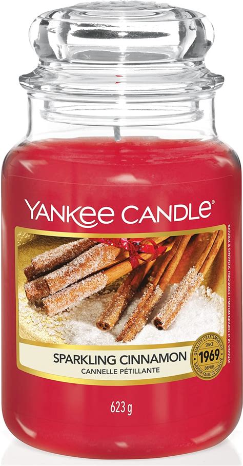 Yankee Candle Bougie Jarre Parfumée Grande Taille Cannelle