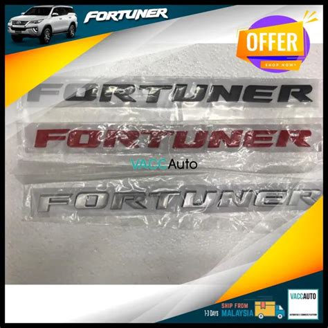 Toyota Fortuner Front Emblem Chrome Lazada