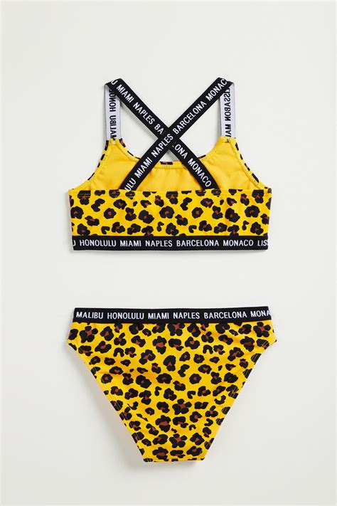 Mädchen Bikini mit Streifen Details wefashion