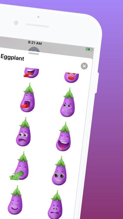 Eggplant 3d Emoji Stickers App By Szymon Dziedzic