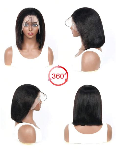 Peruca Bob Cabelo Humano Frontal De Renda X Perucas Bob Para