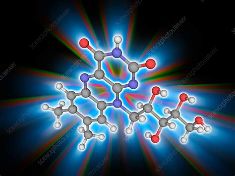 Vitamin B2 Riboflavin Organic Compound Molecule Stock Image F017