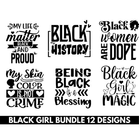 Black Girl Magic Svg Bundle Black Woman Svg Boss Lady Svg Inspire