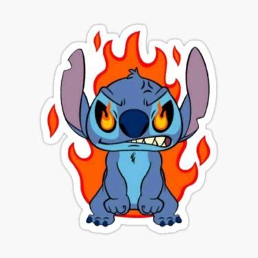 Angry Stitch Sticker For Sale By Craftylifea Lilo And Stitch