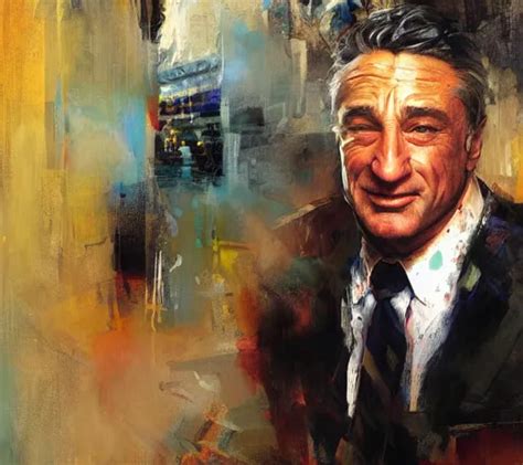 A Hyper Detailed Oil Painting Of Robert Deniro By Stable Diffusion