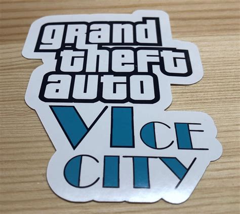 Grand Theft Auto GTA 6 Vice City Fan Art Sticker Decal Die Cut Gloss ...