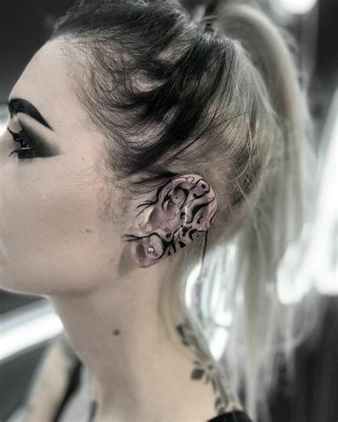 105 Ear Tattoo Ideas Youd Want To Consider Having Done Bored Panda