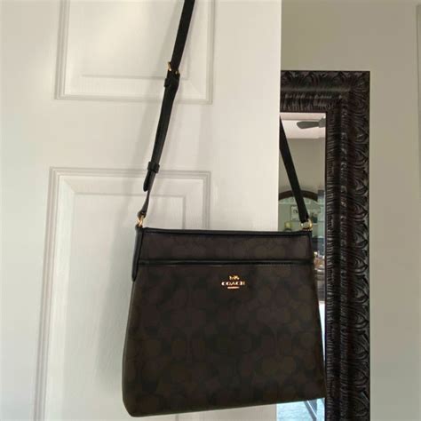 Coach Bags Coach Signature Brownblack Purse Rowan Crossbody Poshmark