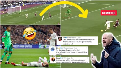 Man United Fans Mad Reactions To Alejandro Garnacho Missed Huge