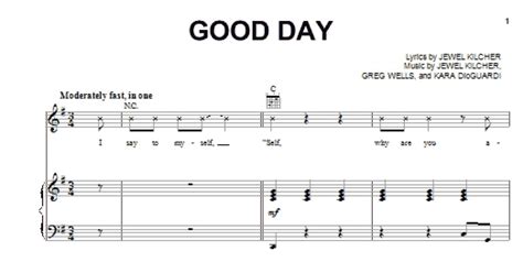 Good Day Piano Vocal Guitar Chords Right Hand Melody Buy Now