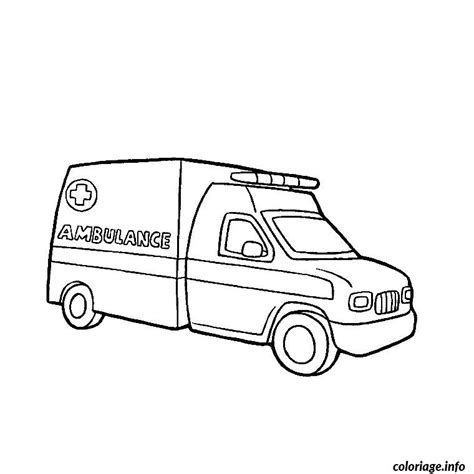 Coloriage Camion Ambulance JeColorie