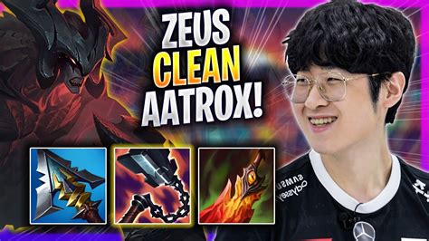 ZEUS IS SO CLEAN WITH AATROX T1 Zeus Plays Aatrox TOP Vs Camille