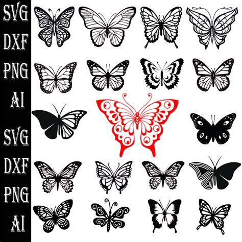 Butterfly Svg Butterfly Svg Bundle Layered Butterfly Bundle Cricut