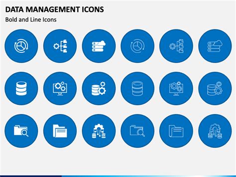 Data Management Icons For PowerPoint And Google Slides PPT Slides