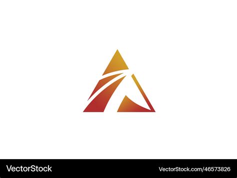 Graphic design of triangle logo Royalty Free Vector Image