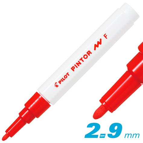 Marcador Pintor Pilot Rojo Punta Fina Mm