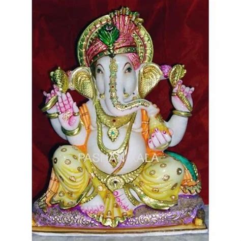 Multicolor Marble Lord Ganesha Statue To Inch At In Agra