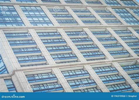 Beautiful Exterior of Building with Glass Window Pattern Stock Photo ...