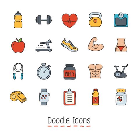 Dibujado A Mano Icono De Doodle Vector Premium