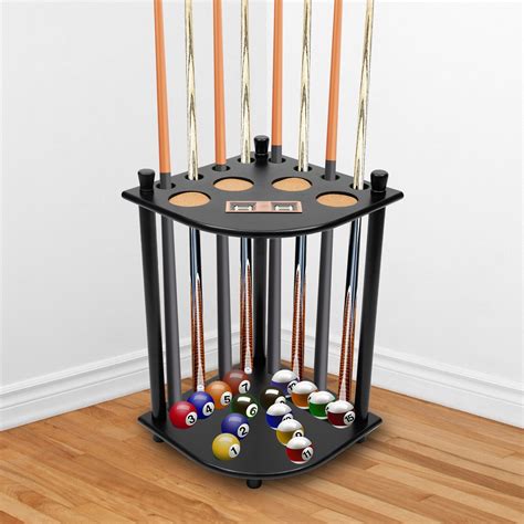 Zhdnbhnos Holes Billiards Pool Cue Rack Floor Stand Stick Holder