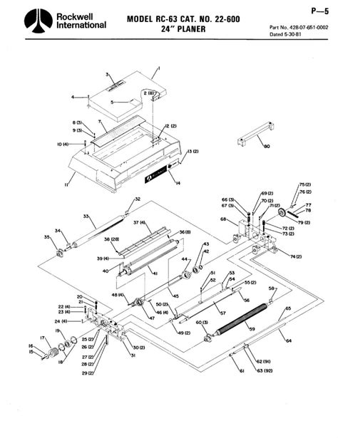 Delta Model Rc D Rc N Wood Planer Instruction Parts Manual