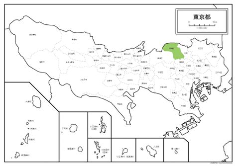 東京都板橋区の白地図 白地図専門店