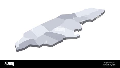 Jamaica political map of administrative divisions - parishes. 3D ...