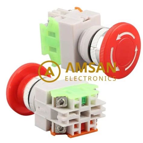 Jual Emergency STOP Switch LAY37 LAY7 PCB Y090 11ZS Latching 1NO 1NC