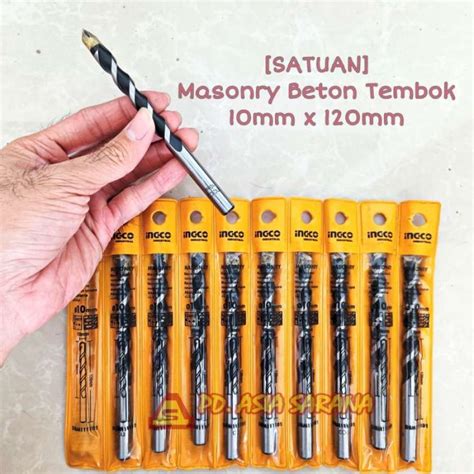 Jual Satuan Mata Bor Beton Tembok X Mm Ingco Dbm Masonry