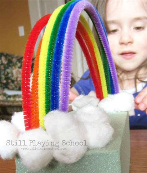 Pipe Cleaner Rainbow Still Playing School